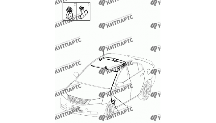 Жгут проводов потолка Geely