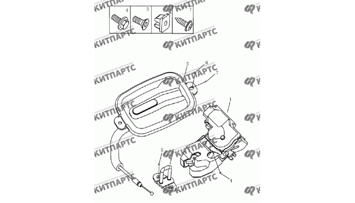 Замок крышки багажника (седан) Geely